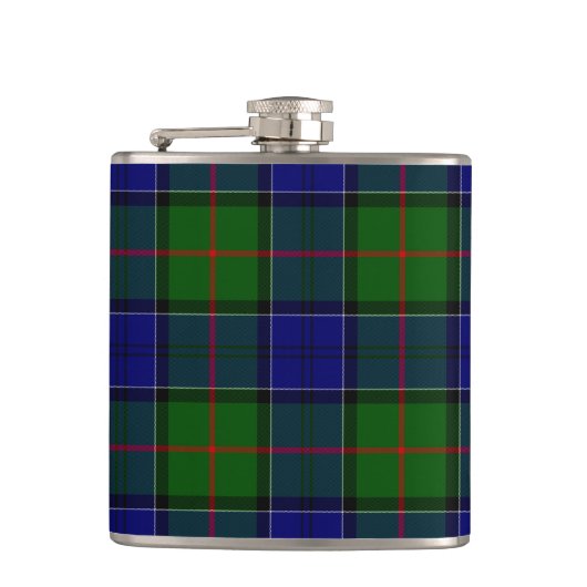 Flasques Colquhoun tartan bleu vert plaid (Devant)