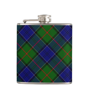 Flasques Colquhoun tartan bleu vert plaid