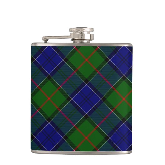 Flasques Colquhoun tartan bleu vert plaid (Devant)