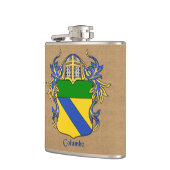 Flasques Columbo Bouclier héraldique avec manteau et Helm (Gauche)