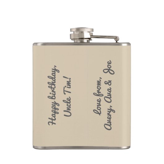 Flasques Commémoration du Grand Oncle (Dos)