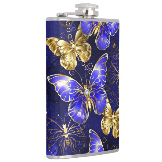 Flasques Composition avec les papillons Sapphire (Droite)