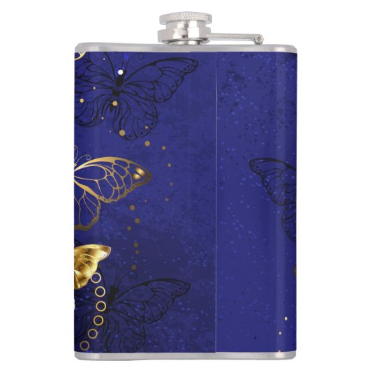 Flasques Composition avec les papillons Sapphire (Dos)