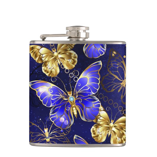 Flasques Composition avec papillons Sapphire (Devant)
