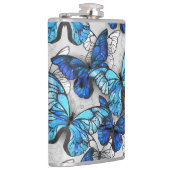 Flasques Composition des papillons blancs et bleus (Droite)