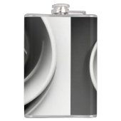 Flasques Conception Abstraite Élégante en Spirale Noir et B (Dos)