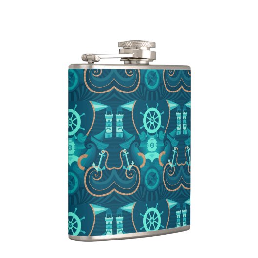 Flasques Conception bleue nautique (Droite)