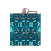 Flasques Conception bleue nautique (Dos)