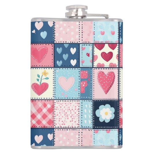 Flasques Conception Charming Cute Patchwork (Dos)