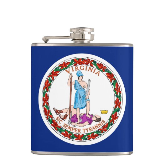 Flasques Conception de drapeau d'état de la Virginie (Devant)