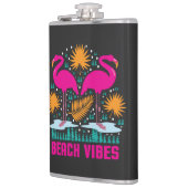 Flasques Conception de flamants roses de vibes de plage (Gauche)