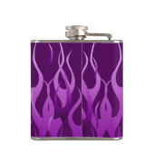 Flasques Conception de flammes de course violettes cool (Dos)