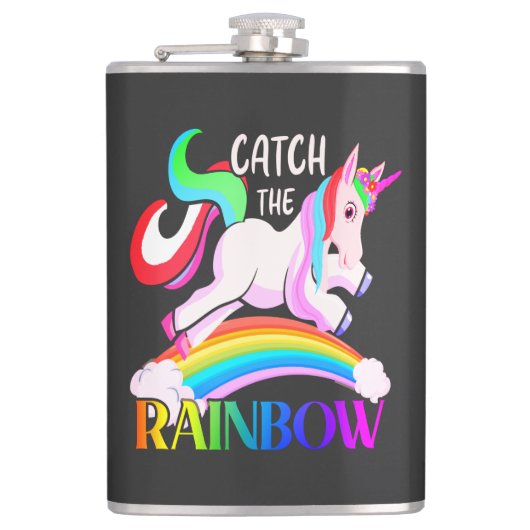 Flasques Conception de licorne arc-en-ciel Catch (Devant)