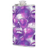 Flasques Conception de motif de crâne avec lunettes de sole (Gauche)