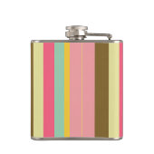 Flasques Conception de palette de couleurs à rayures d'été (Dos)