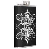 Flasques Conception de tatouage tribal abstrait noir et bla (Droite)