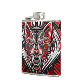 Flasques Conception de totem tribal Haida de loup (Gauche)