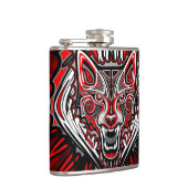 Flasques Conception de totem tribal Haida de loup (Droite)