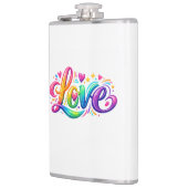 Flasques Conception de typographie d'amour de arc-en-ciel c (Gauche)