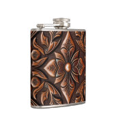Flasques Conception en cuir tooled faux (Droite)