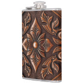 Flasques Conception en cuir tooled faux (Gauche)