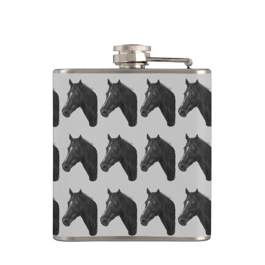 Flasques Conception équine de portrait de cheval de jument (Dos)