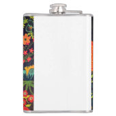 Flasques Conception florale de peinture acrylique boho (Dos)
