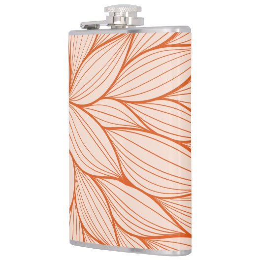Flasques Conception florale orange (Gauche)