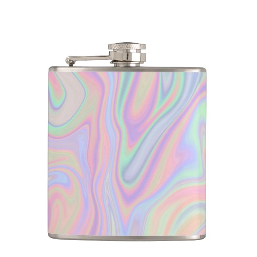 Flasques Conception iridescente liquide abstraite de (Devant)