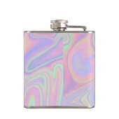 Flasques Conception iridescente liquide abstraite de (Dos)