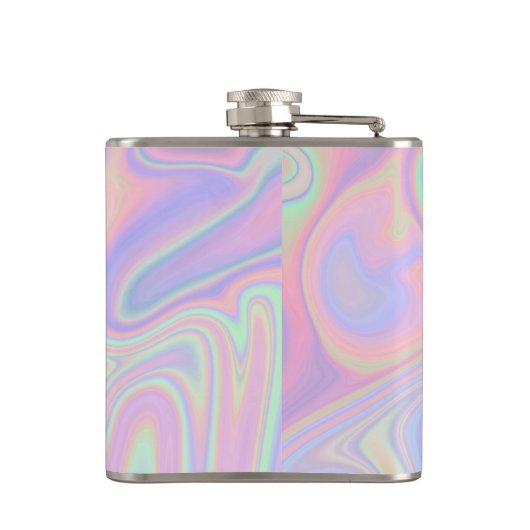 Flasques Conception iridescente liquide abstraite de (Dos)