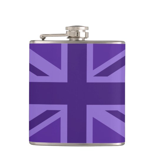 Flasques Conception Union Jack violette (Devant)