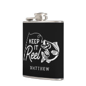 Flasques Conserver Reel Fisher Fête des pères Nom personnal (Gauche)