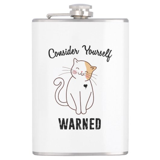 Flasques Considérez-vous averti chat mal (Devant)