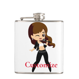Flasques Cool fille chante Karaoke Thunder_Cove