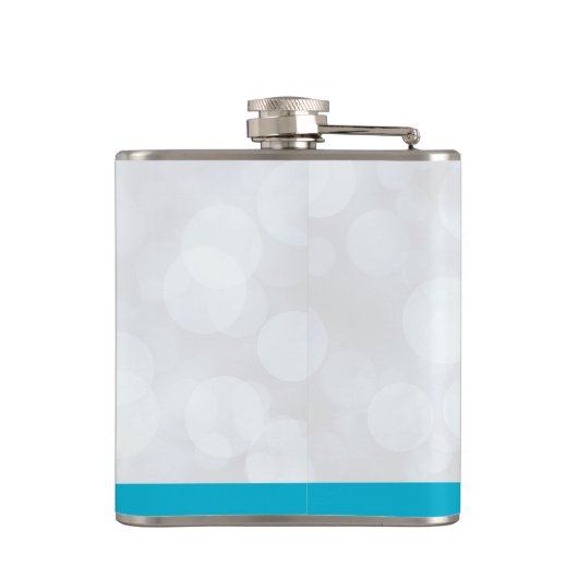 Flasques Cool Llama sur Silver Bokeh & Icy Blue Christmas (Dos)