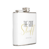 Flasques Cool Moderne Élégant Bon Stuff Or Noir Nom (Droite)