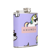 Flasques Cool personnalisé Rainbow Unicorn Motif (Droite)