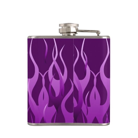 Flasques Cool Purple Racing Flames Design (Dos)