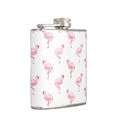 Flasques Cool rose Tropical Flamingo Patte sur blanc (Droite)