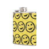 Flasques Cool Sardé Joyeux visage souriant motif jaune (Gauche)