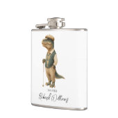 Flasques Cool Tee-Rex Golfer Dinosaur Signature Name (Gauche)