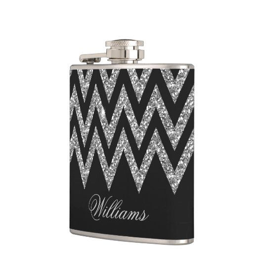 Flasques Cool tendance chevron zigzag faux parties scintill (Gauche)