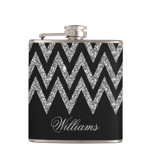 Flasques Cool tendance chevron zigzag faux parties scintill (Devant)