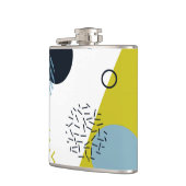 Flasques Cool, tendance, moderne, vert Memphis (Gauche)