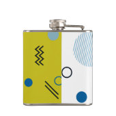Flasques Cool, tendance, moderne, vert Memphis (Dos)