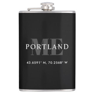 Flasques Coordonnées de la latitude de la ville personnalis