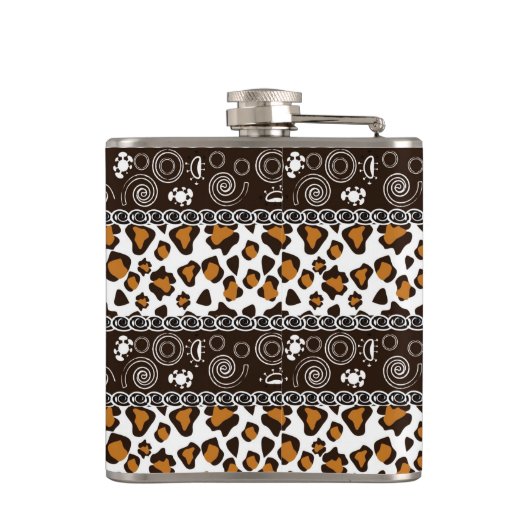 Flasques Copie africaine avec le motif de peau de guépard (Dos)