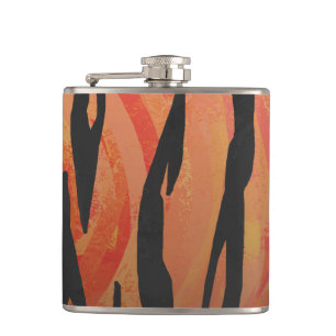 Flasques Copie orange de tigre et noire chaude