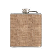 Flasques Copie rustique de toile de jute personnalisée (Dos)